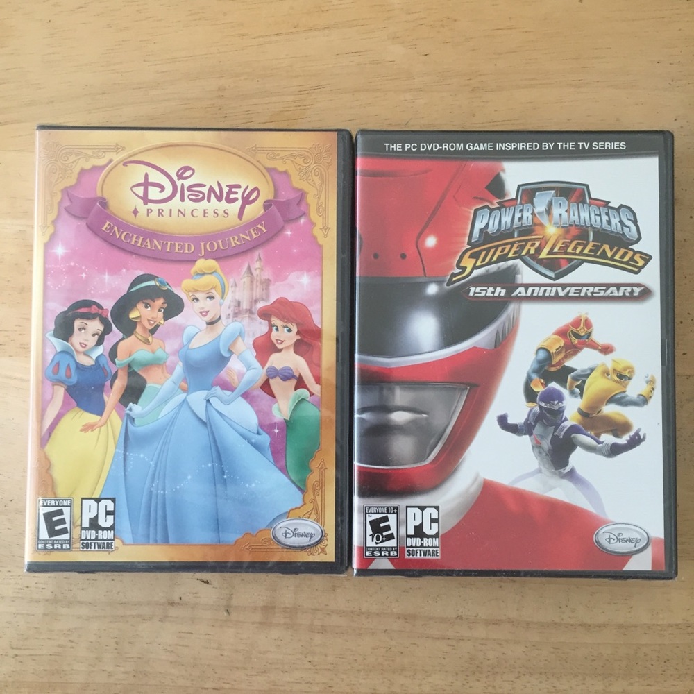 NIB Disney Power Rangers & Princess PC games
